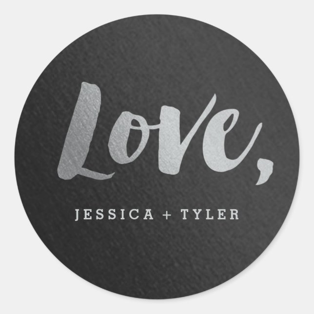 Promesse éclatante Amour Mariage Favor Sticker (Devant)