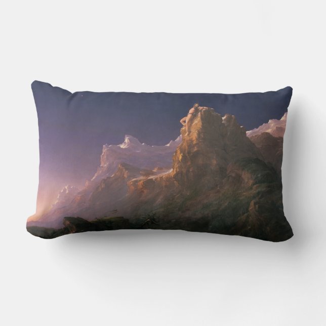Prometheus Bound (by Thomas Cole) Lumbar Pillow (Front)
