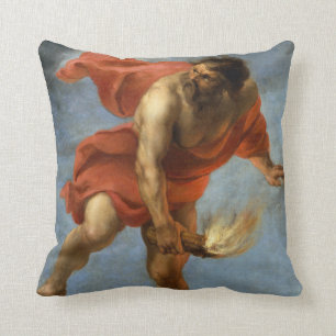 Prometheus Carrying Fire Throw Pillow