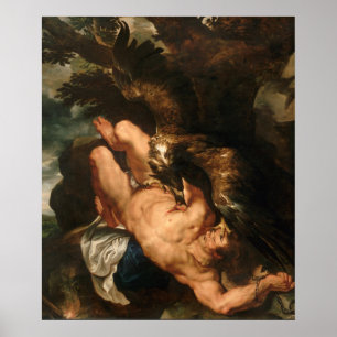 Prometheus Lié par Peter Paul Rubens - Poster