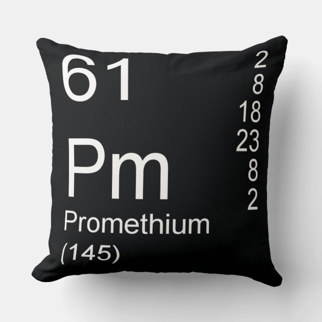 Promethium Throw Pillow (Front)