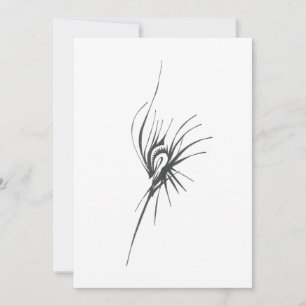 Prominence Black White Abstract Tribal Tattoo Art Thank You Card