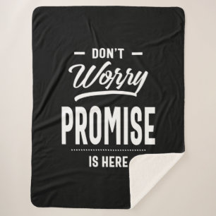 Promise Personalized Name Birthday Gift Sherpa Blanket