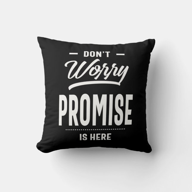Promise Personalized Name Birthday Gift Throw Pillow (Front)