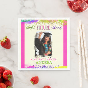Promising Future Ahead Graduation Party Napkin