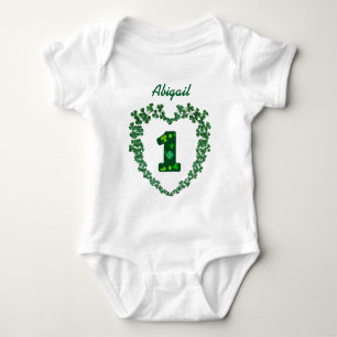 PROMO5 St Patricks Day Lucky 1st Birthday Baby Bodysuit