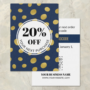 Promo Code Marine Blue Gold Cercles Carte de réduc