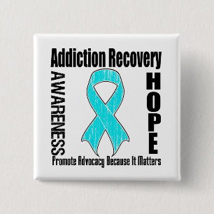 Promote Addiction Recovery Because It Matters 2 Inch Square Button