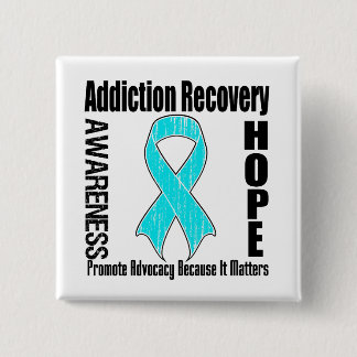 Promote Addiction Recovery Because It Matters 2 Inch Square Button