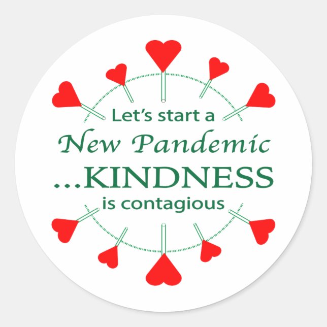 Promote Kindness Classic Round Sticker (Front)