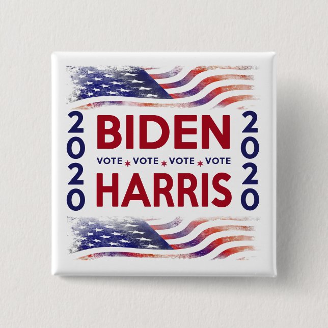 Promote the VOTE Biden Harris 2020 2 Inch Square Button (Front)