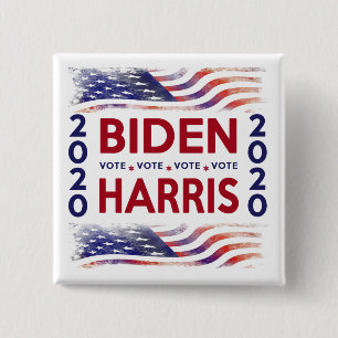 Promote the VOTE Biden Harris 2020 2 Inch Square Button