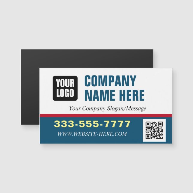 Promote Your Business Name, Logo, QR Code, Message (Front/Back)