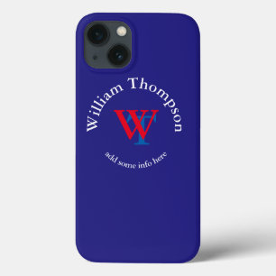 promote yourself logo monogram red/blue iPhone 13 case