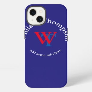 promote yourself   logo   monogram red/blue iPhone 13 case