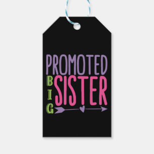 Promoted Big Sister - Big Sister Reveal Gift Tags