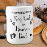 Promoted Dog Dad To Human Dad Pregnancy Reveal  Magic Mug<br><div class="desc">Promoted from Dog Dad to Human Dad! Surprise your dog dad of your pregnancy with this super cute dog pregnancy announcement magic mug. Personalize with Baby Last Name and Your Month/Date 20xx. This dog pregnancy baby reveal mug will be a favorite. COPYRIGHT © 2020 Judy Burrows, Black Dog Art -...</div>
