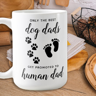 Promoted Dog Dads To Human Dad Pregnancy Announce Coffee Mug