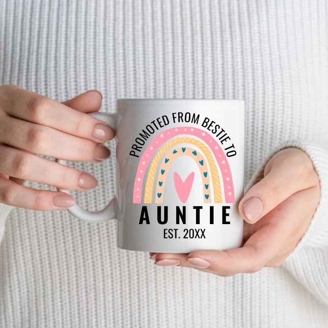 Promoted From Bestie To Auntie New Auntie To Be Mug (Creator Uploaded)