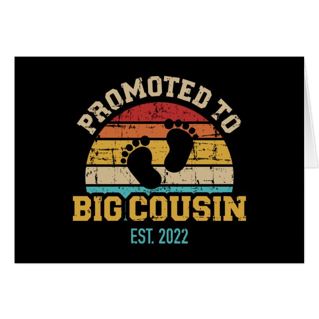 Promoted grand cousin 2022 faire-part de grossesse (Devant horizontal)