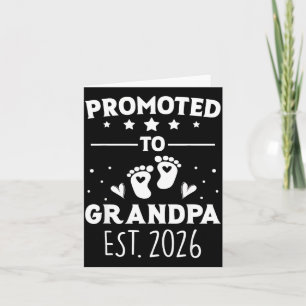 Promoted Grandpa 2026 Est New Illustration Card