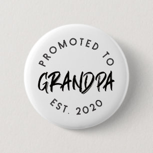 Promoted Grandpa Est.2020 2 Inch Round Button