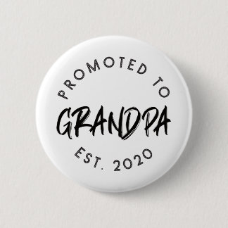 Promoted Grandpa Est.2020 2 Inch Round Button
