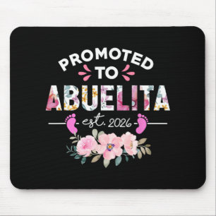 Promoted To Abuelita Est 2026 New Spanish Grandma Mouse Pad