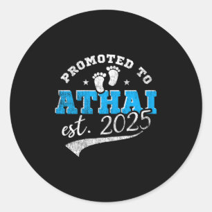 Promoted To Athai 2025 New Indian Aunt Vintage  Classic Round Sticker