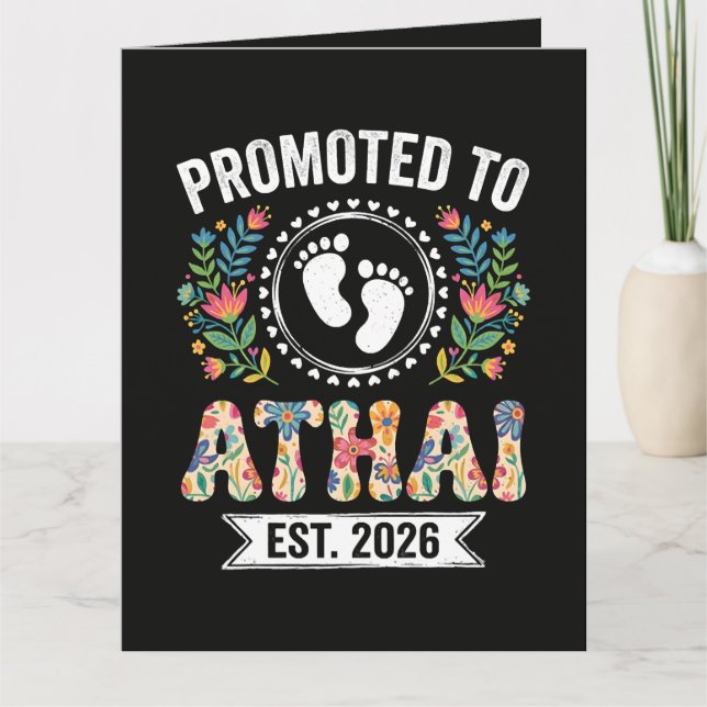 Promoted to Athai 2026 First Time Aunt Card (Front)