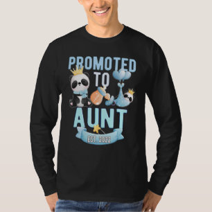 Promoted To Aunt 2022 Baby Boy Gender Reveal T-Shirt