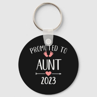 Promoted to aunt 2023 pregnancy announcement keychain
