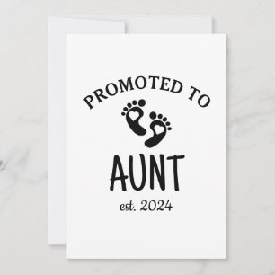Promoted to Aunt / Chic Heart auntie to Be Holiday Card