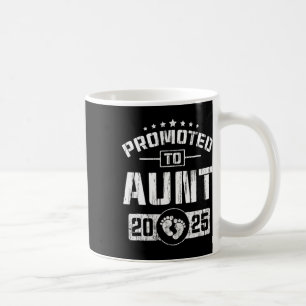 Promoted To Aunt Est. 2025 Funny Soon To Be Aunt Coffee Mug