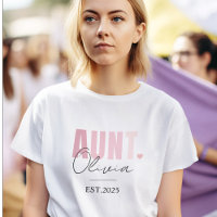 Promoted to Aunt EST 2025 | Personalized Cute New 