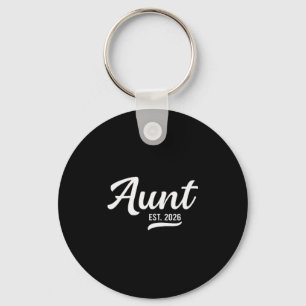 Promoted To Aunt Est. 2026 Auntie 2026 Loading New Keychain