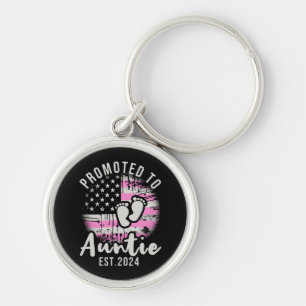 Promoted to Auntie 2024 Keychain