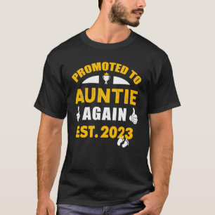 Promoted To Auntie Again 2023 Pregnancy Announceme T-Shirt