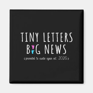 Promoted To Auntie Again 2026-2nd Baby Announcemen Magnet