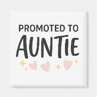 Promoted to Auntie Cute Announcement