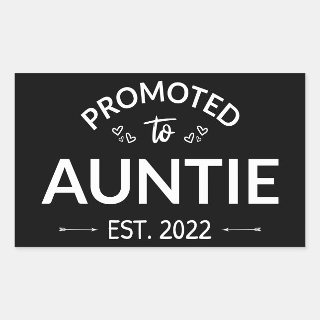 Promoted To Auntie Est. 2022 II Sticker (Front)