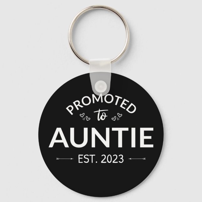 Promoted To Auntie Est. 2023 II Keychain (Front)