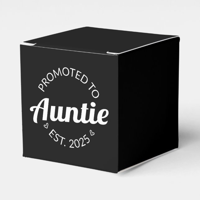 Promoted To Auntie Est. 2025 I Favor Box (Front Side)
