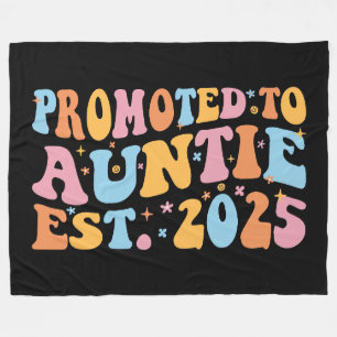 Promoted To Auntie Est. 2025 III Fleece Blanket