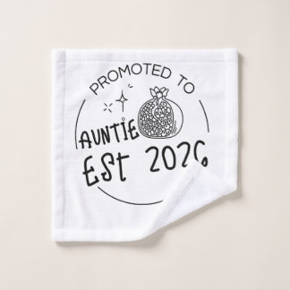 Promoted To Auntie Est 2026 Bath Towel Set