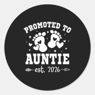 Promoted To Auntie Est 2026 Going To Be Aunt Annou Classic Round Sticker