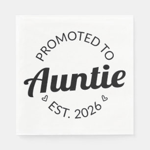 Promoted To Auntie Est. 2026 I Napkin