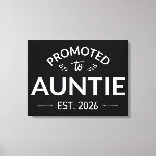 Promoted To Auntie Est. 2026 II Canvas Print