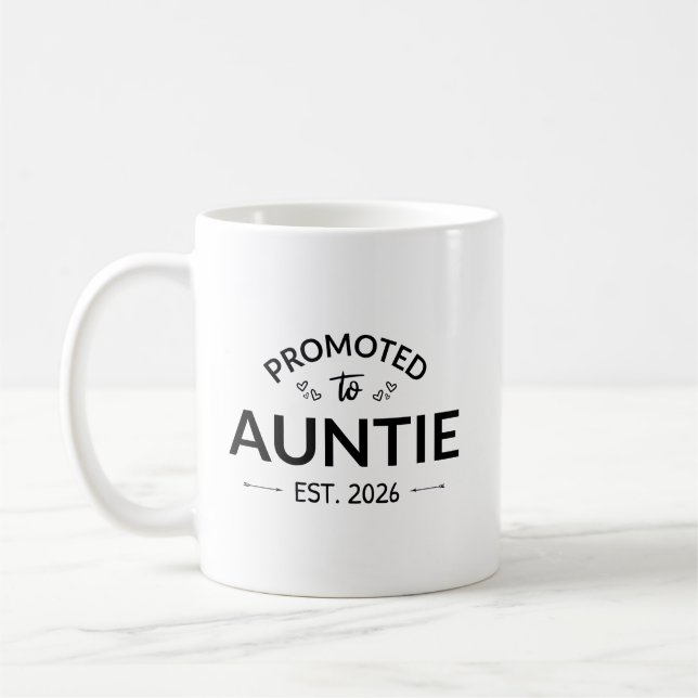 Promoted To Auntie Est. 2026 II Coffee Mug (Left)