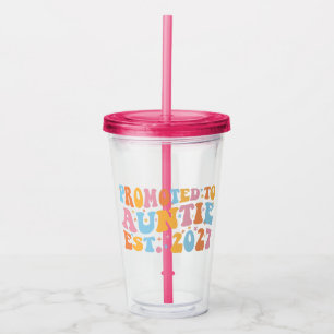 Promoted To Auntie Est 2027 New Aunt Acrylic Tumbler